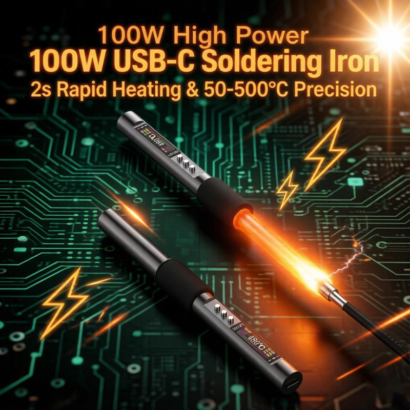 C210 Precision Soldering Station - 100W Soldering Iron 2s Instant Heat,