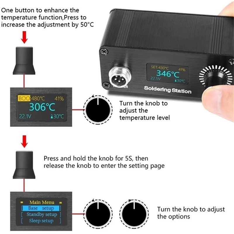 【A56X】T12 Portable Mini Digita - огляд і ціна T12 Soldering Station Oled