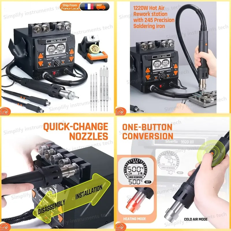 Silverflo 992D III 1220W Solde - огляд і ціна C210 Precision Soldering Station