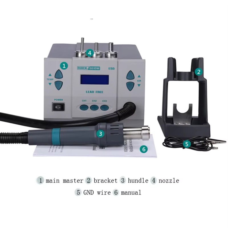 Original 1000W    QUICK 861DW  - огляд і ціна Hot Air Rework Station 861Dw