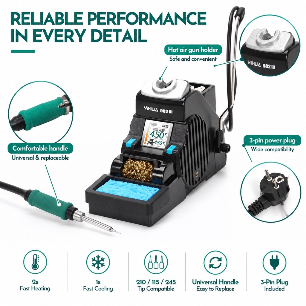 YIHUA 982-III C210 Soldering I - огляд і ціна C210 Precision Soldering Station