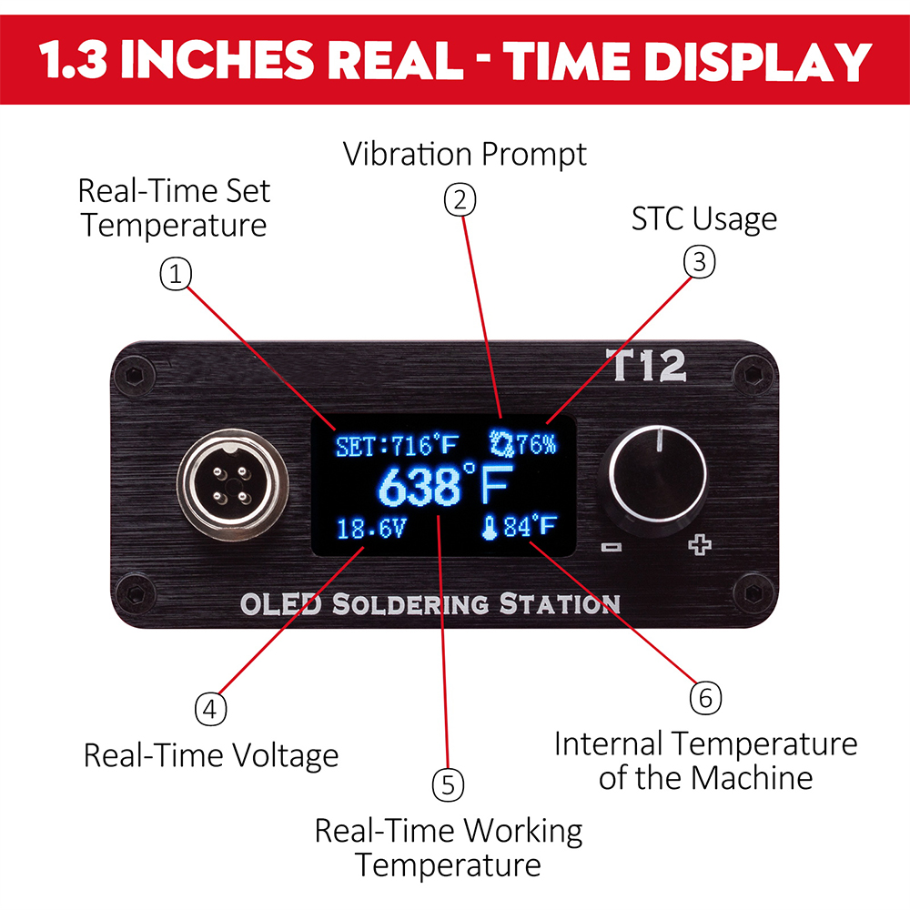 OLED T12 Soldering Iron Statio - огляд і ціна T12 Soldering Station Oled