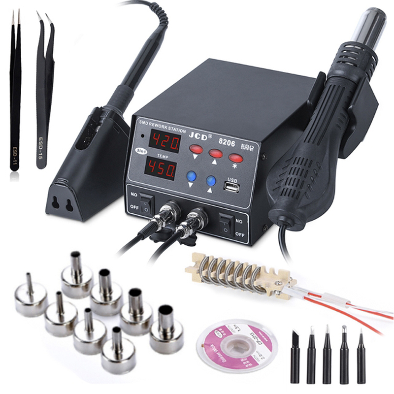 JCD 8206 2 in 1 Soldering Stat - огляд і ціна 2 In 1 Soldering Rework Station 750W
