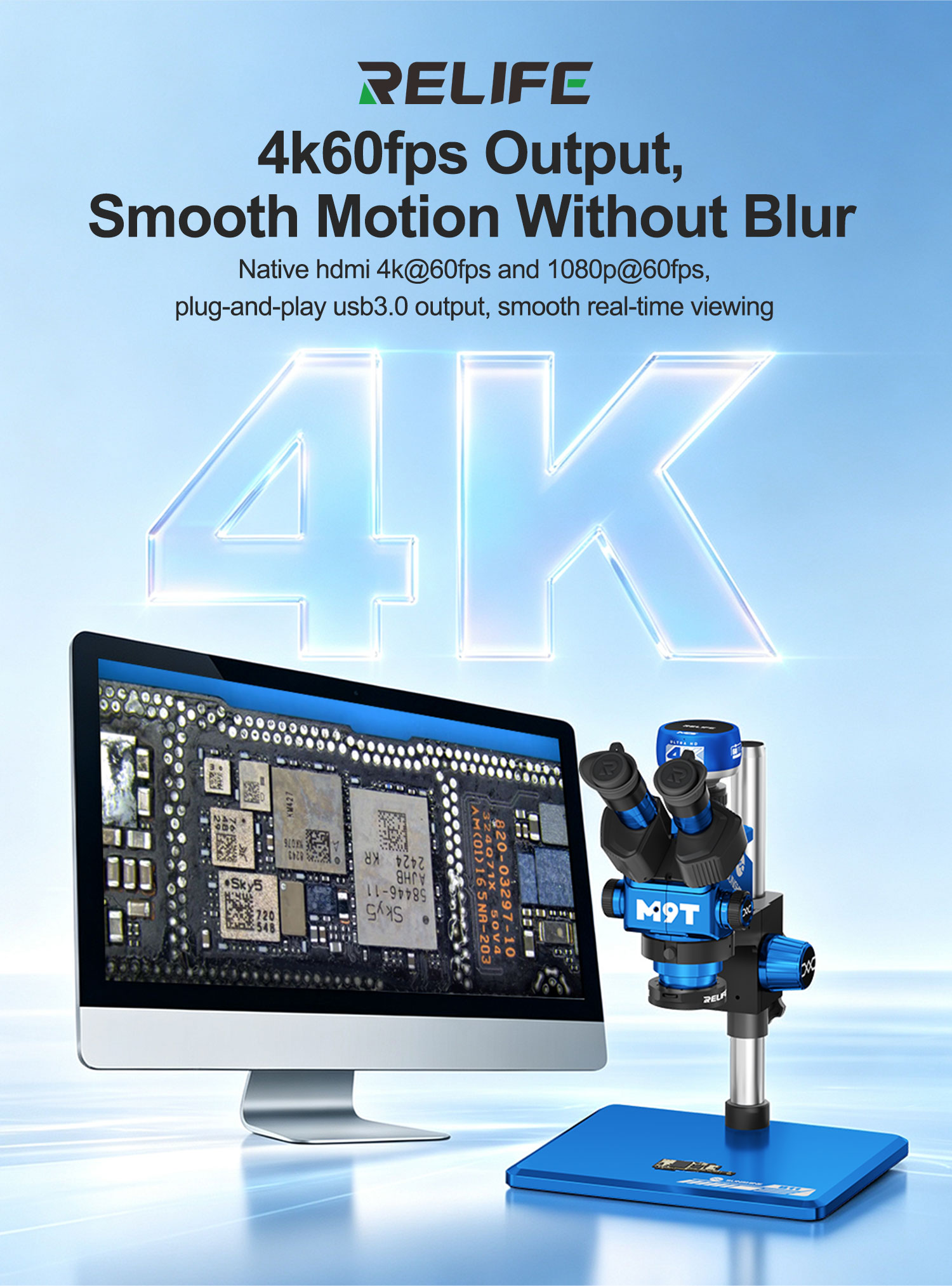 RELIFE MC5 4K 60FPS Microscope - огляд і ціна 4K Microscope Camera Sony Sensor