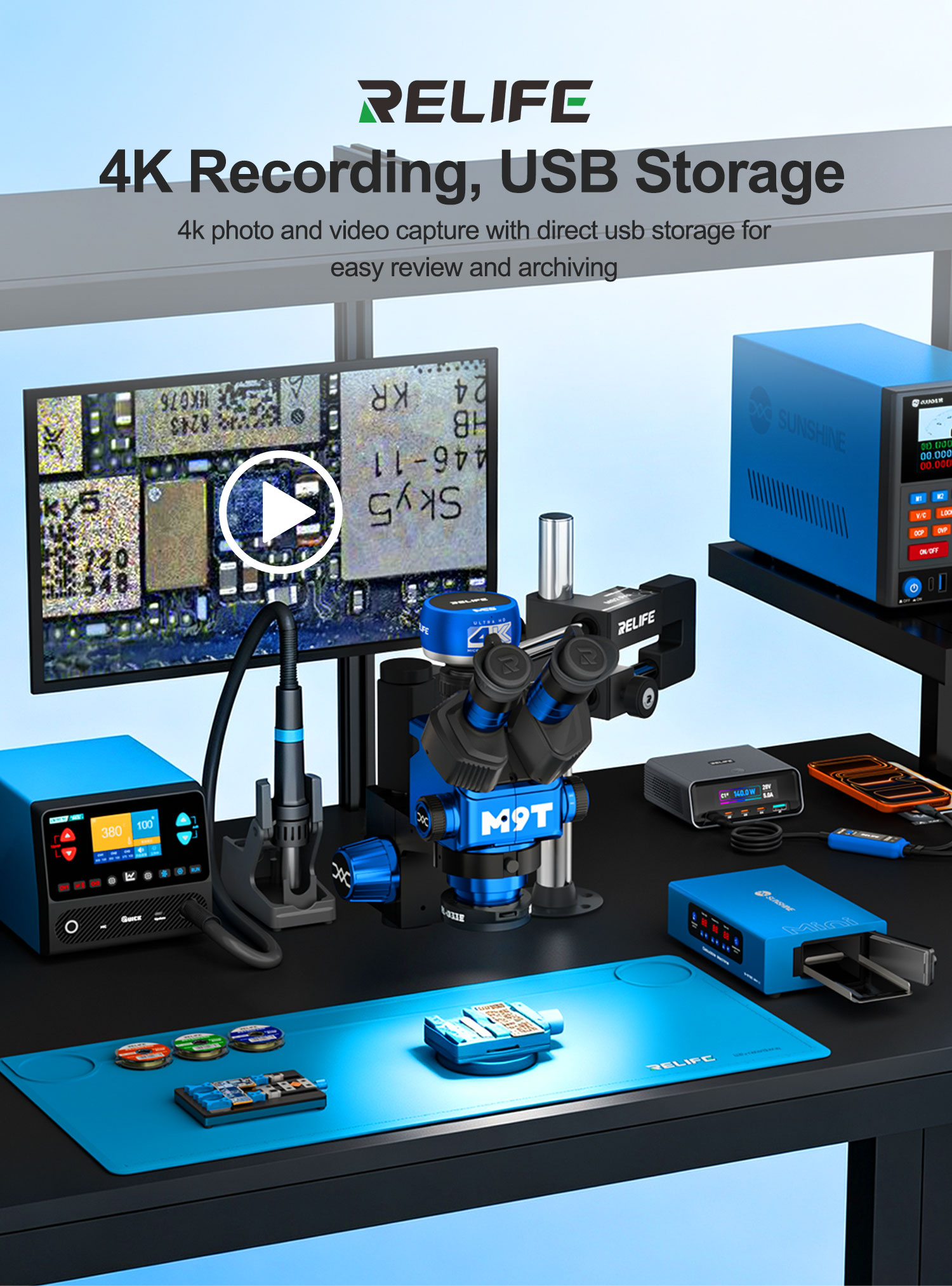RELIFE MC5 4K 60FPS Microscope - огляд і ціна 4K Microscope Camera Sony Sensor